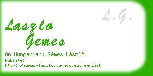 laszlo gemes business card